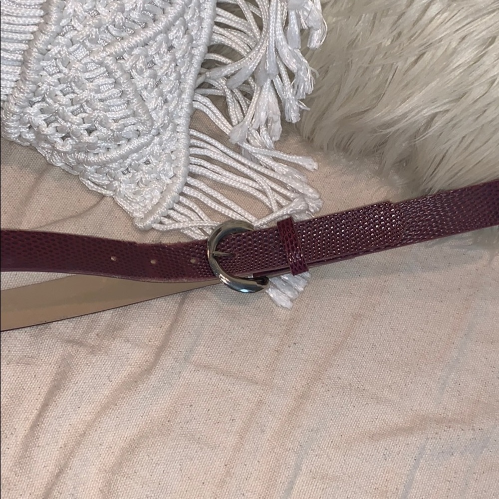Alligator skin belt